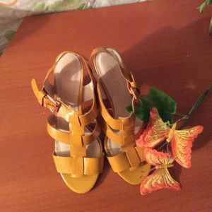 Colin Stuart patent leather sandals